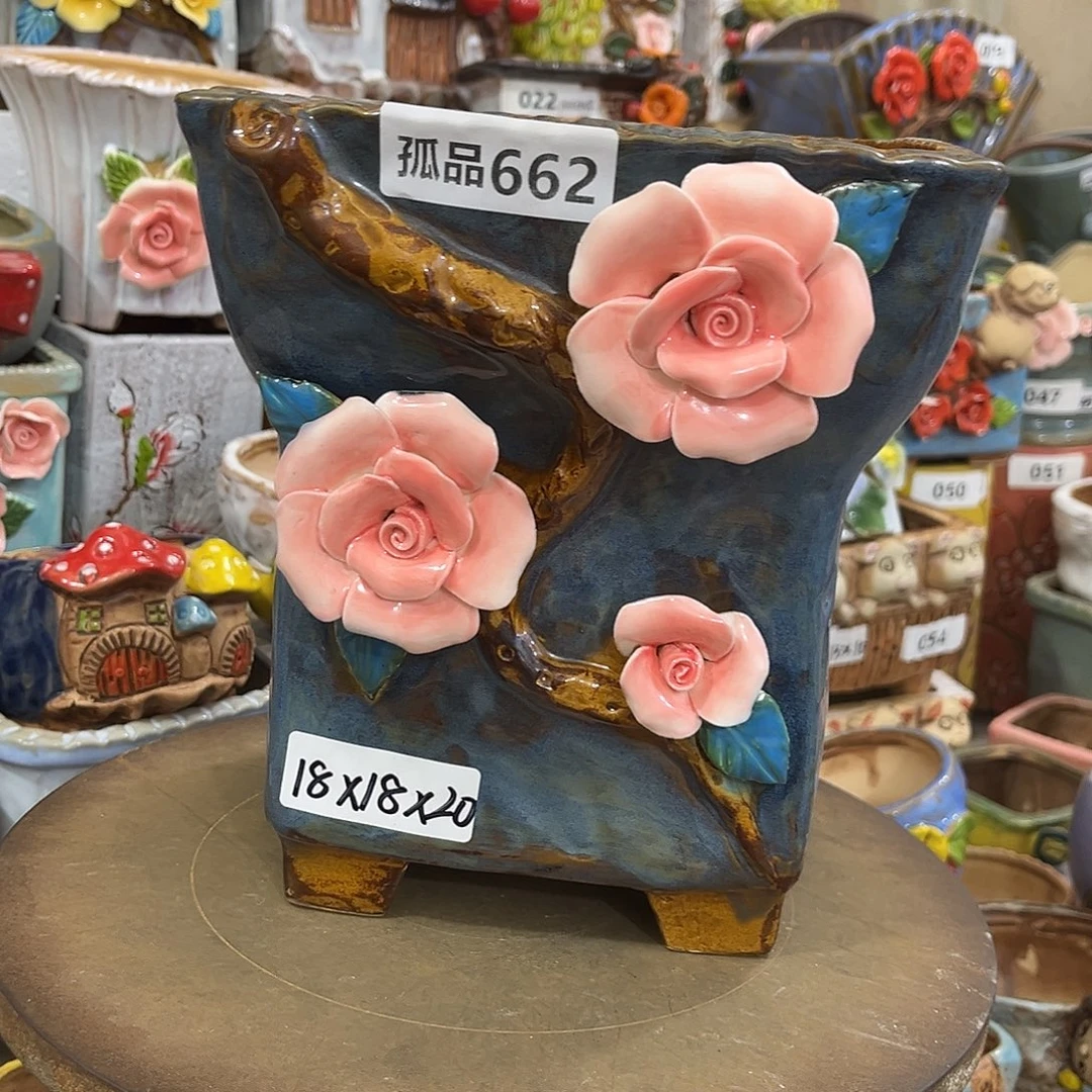 粗陶多肉花盆花盆孤品662