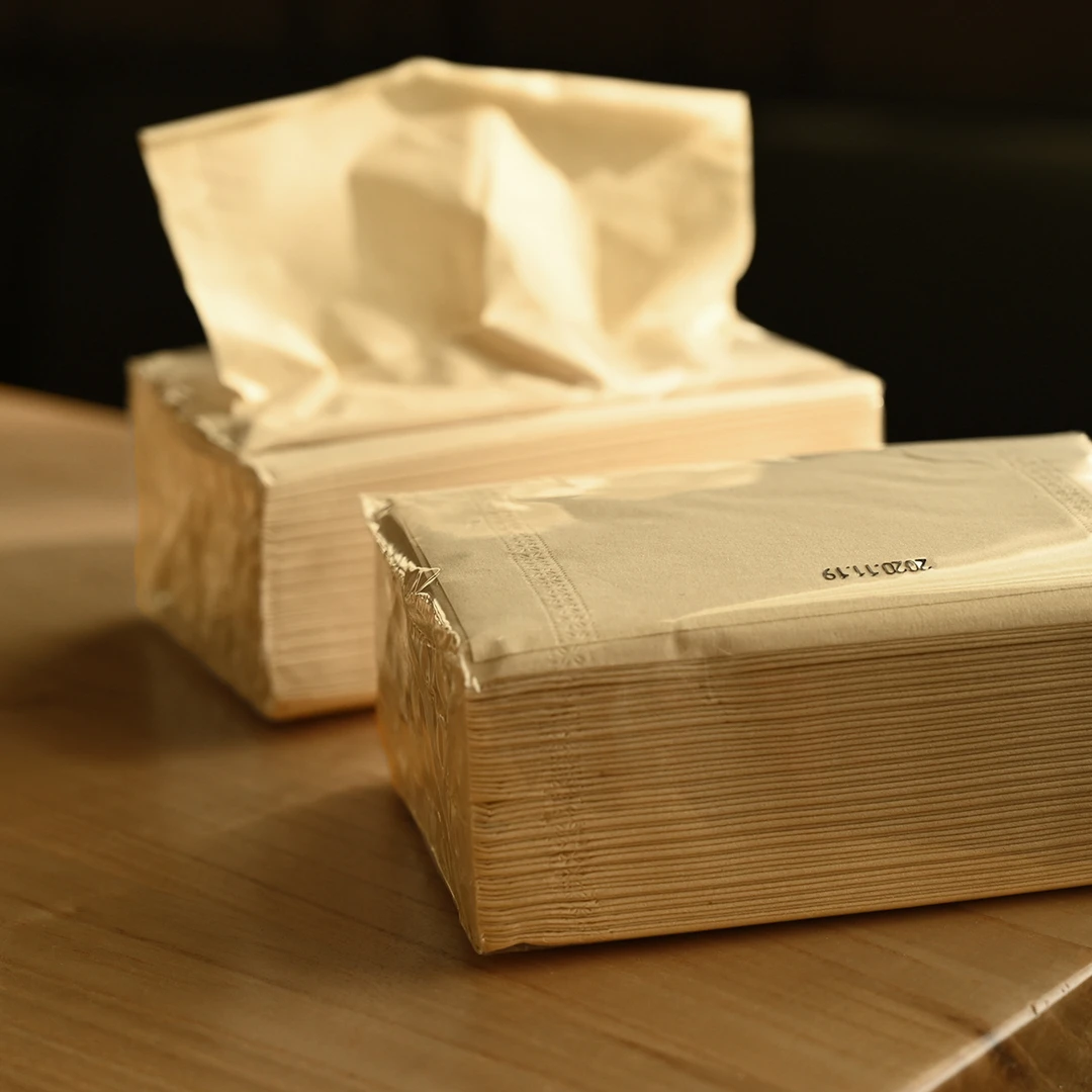 原色竹浆抽纸 餐巾纸面巾纸擦手纸巾 100抽24包 88825