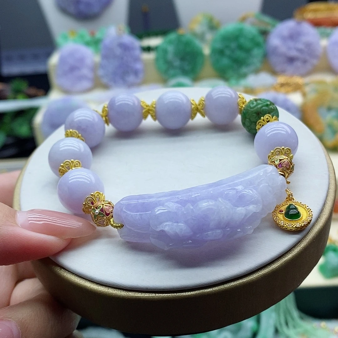 翡翠未镶嵌手串手牌