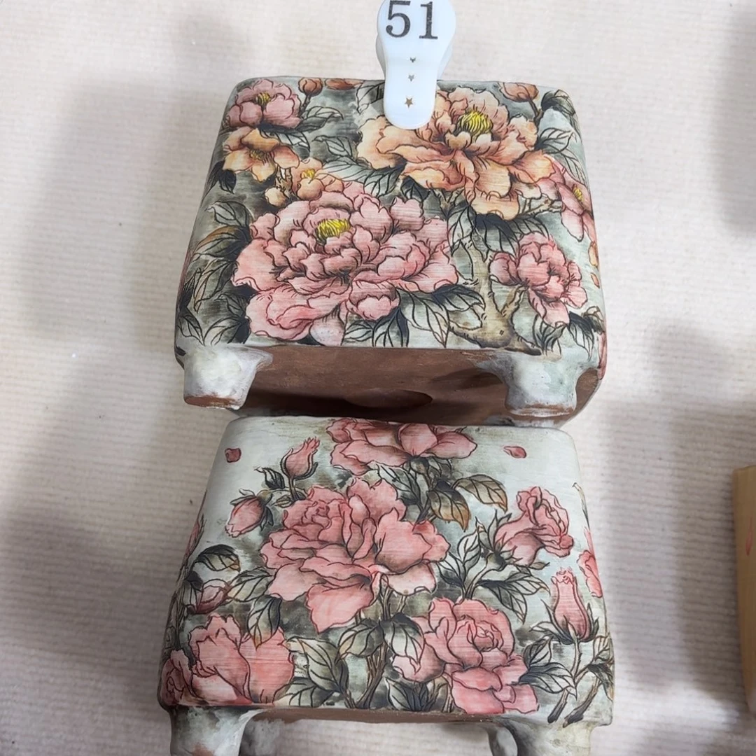 奶***甜紫砂花盆陶瓷多肉花盆精品