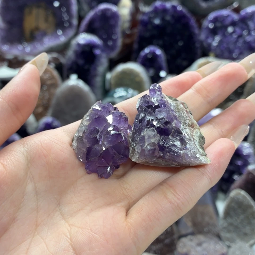 未镶嵌紫晶摆件福利