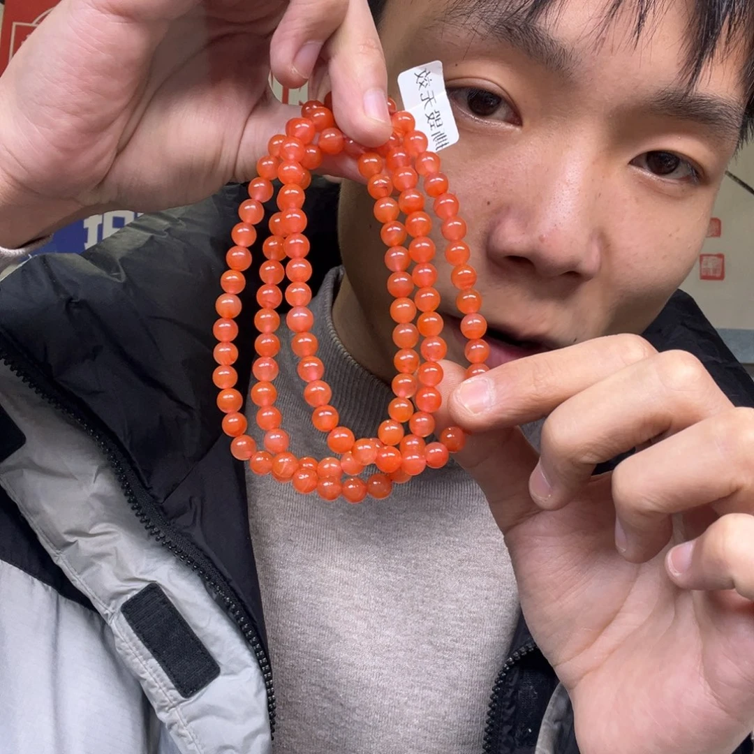 南红玛瑙颈饰未镶嵌多样性南红链子108颗卡8货头