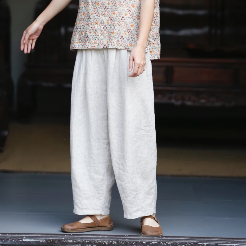 如素慢衣夏款 亚麻   亚麻 长裤 36149