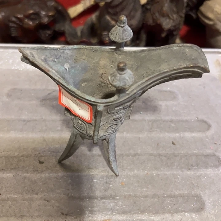 高***云黄铜摆件，文房工艺品摆件