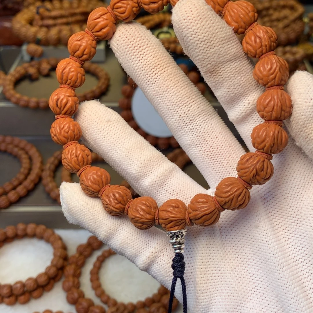 桃核手串秦岭龙纹