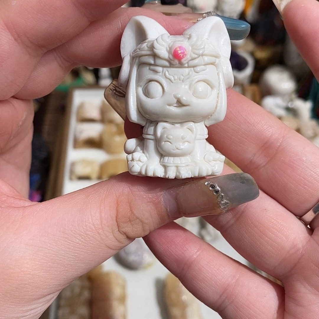 把件鹿骨M32猫神鹿角