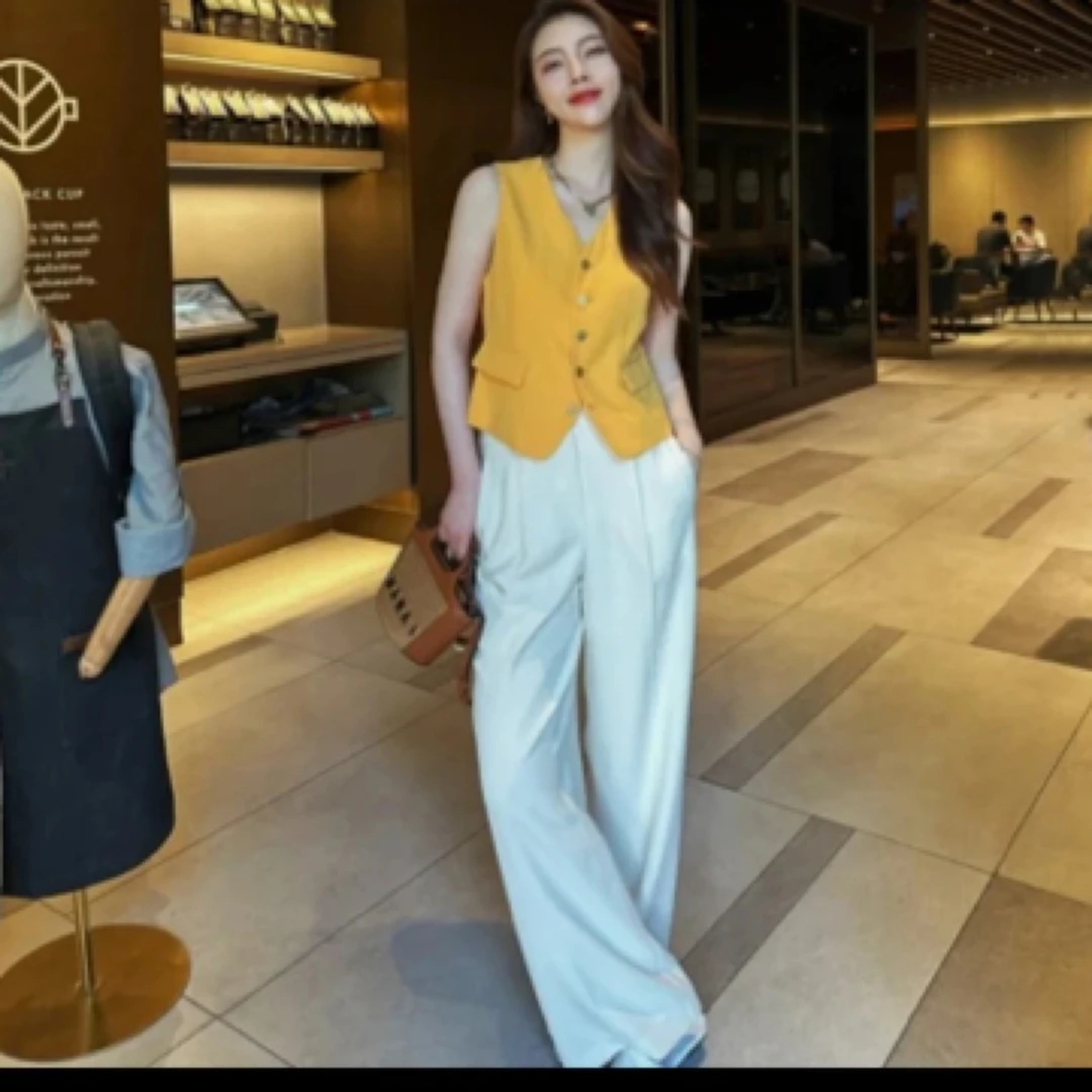 GIRDEAR /哥弟高腰显瘦阔腿休闲裤洋气百搭巴黎裤女长裤1100235