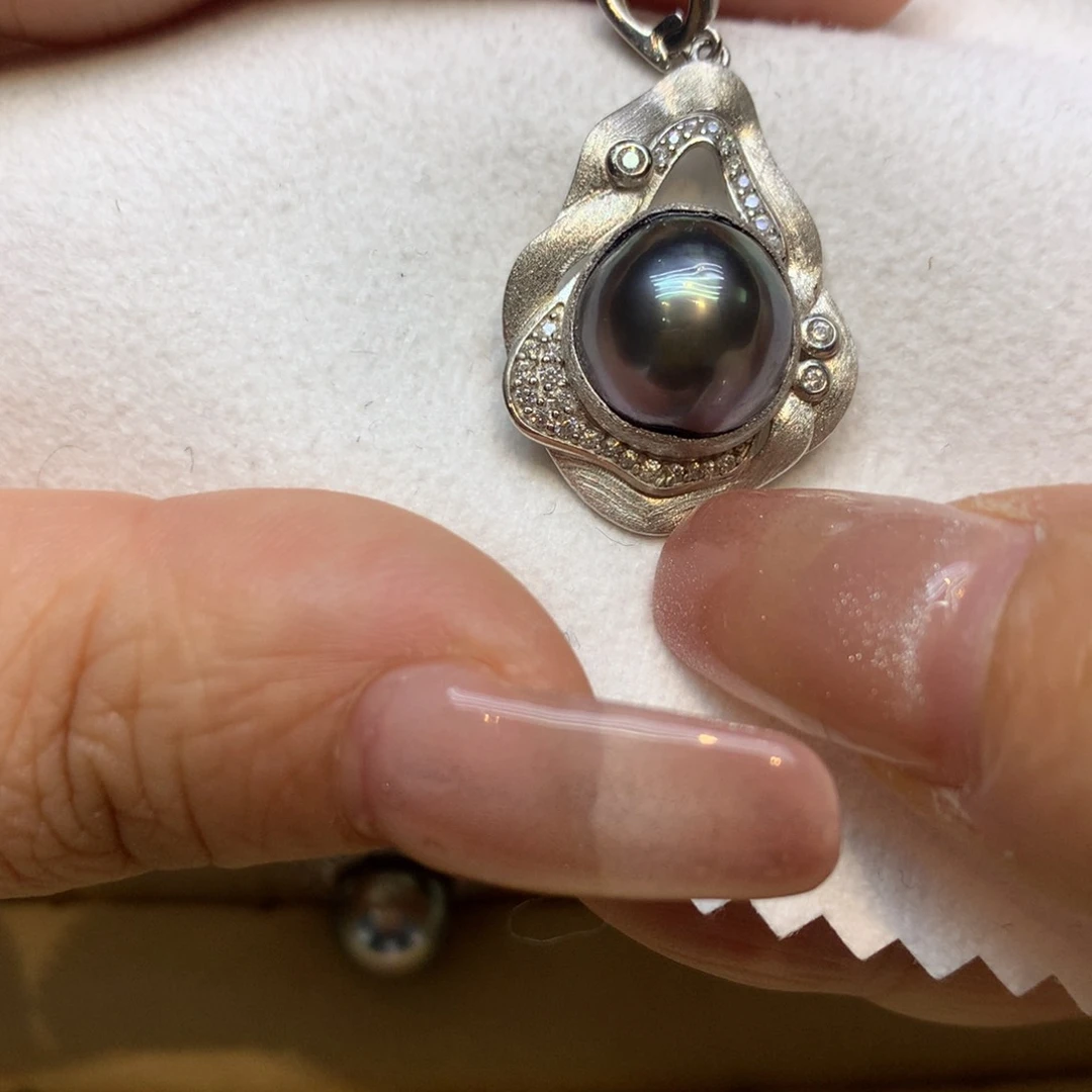 颈饰银S925镶嵌海水珍珠