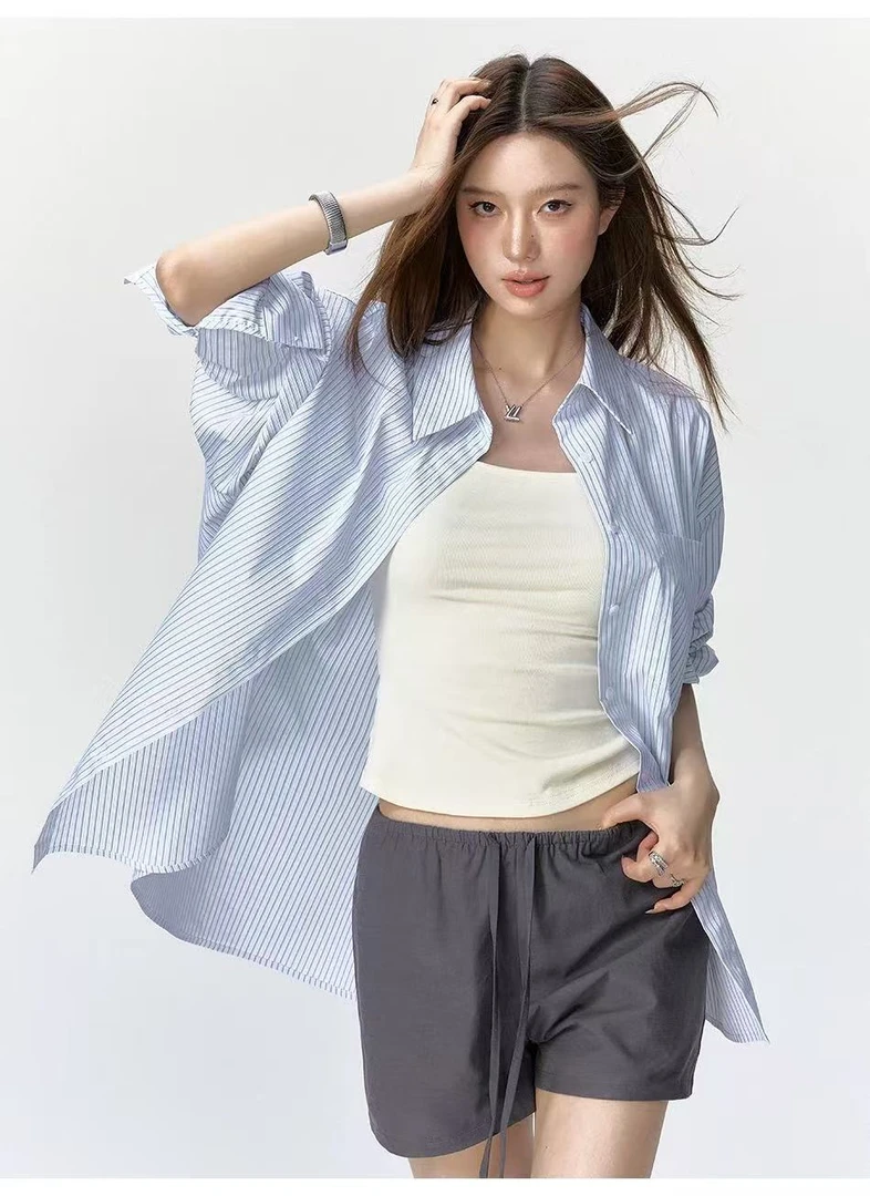 EMAK条纹格子衬衫1521