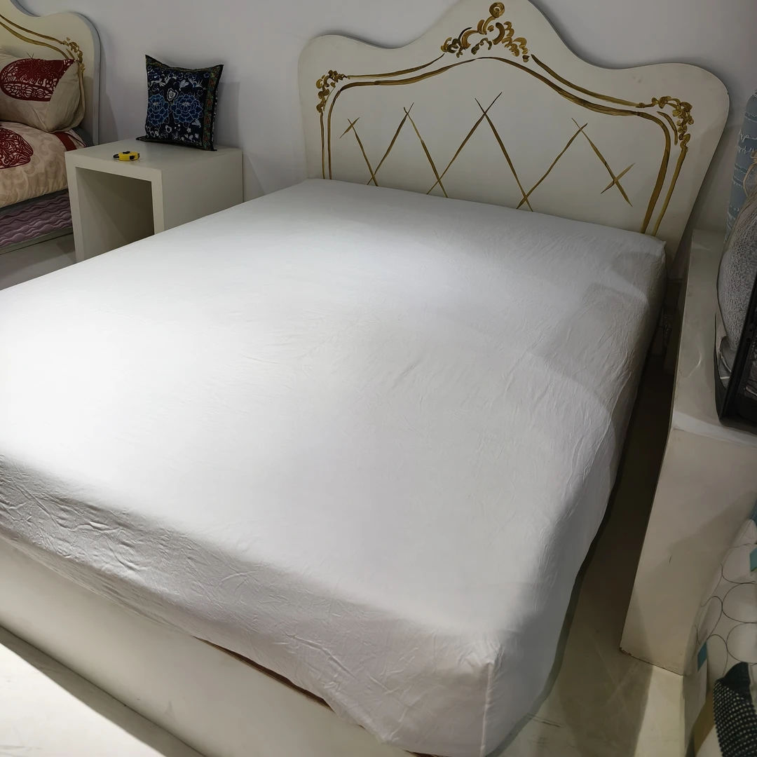 【外贸尾单】床笠纯白防尘150cm*200cm+36cm 200*200cm+36cm