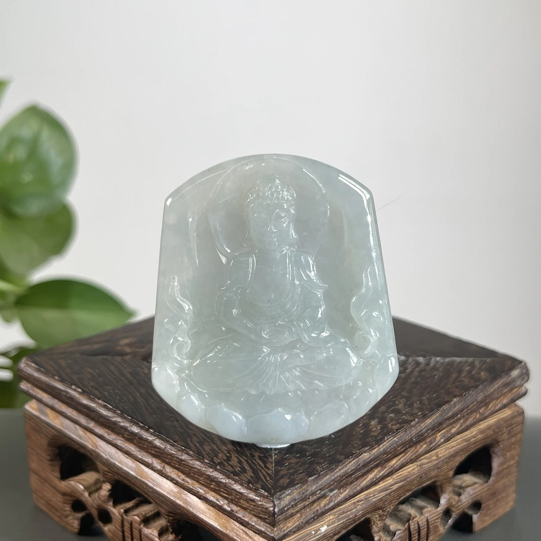 JGB24-39  天然缅甸A货翡翠  佛