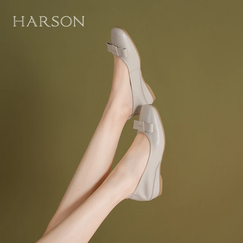 HARSON哈森2025秋季新品女鞋浅口舒适通勤工作单鞋HL257405
