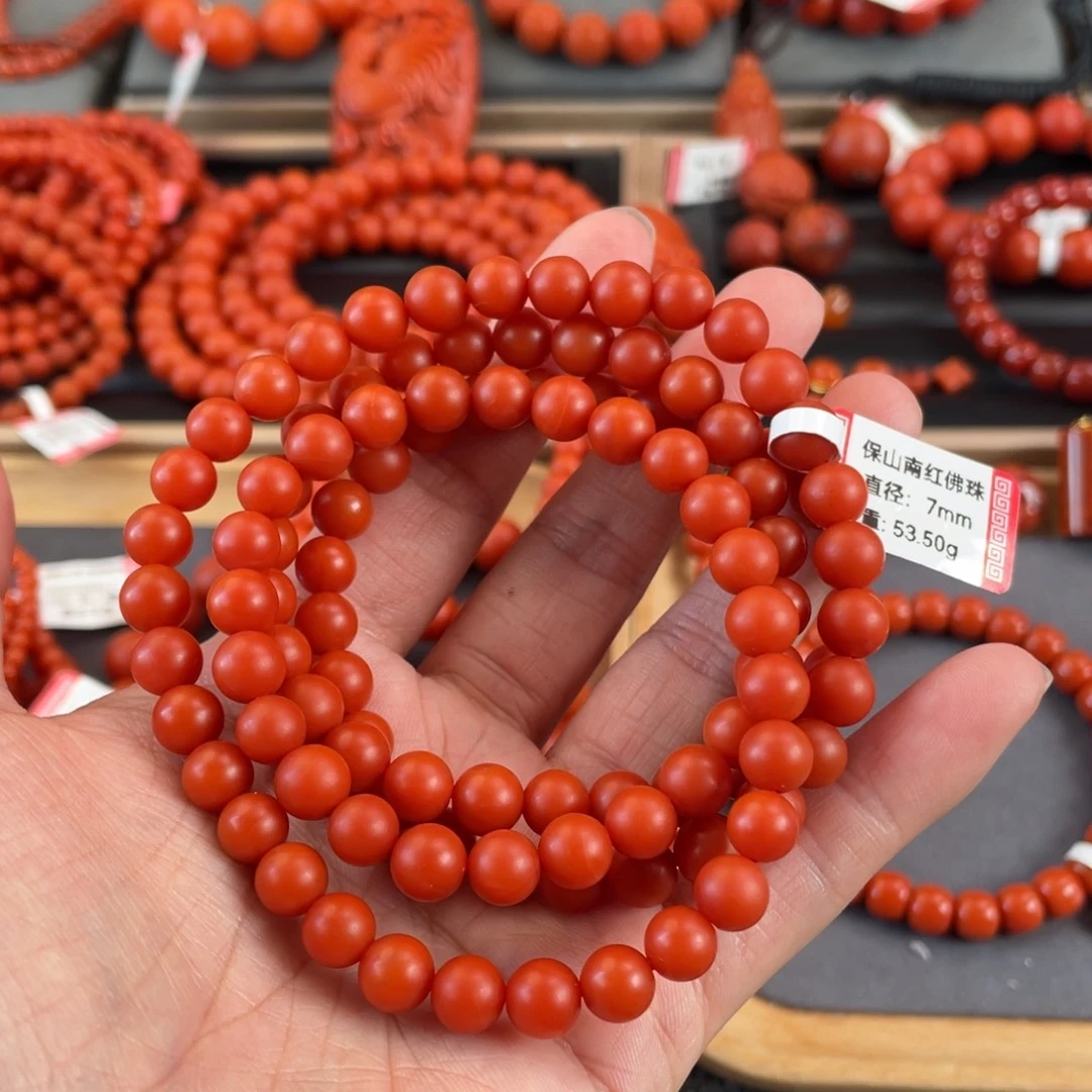 南红玛瑙未镶嵌多圈7➕