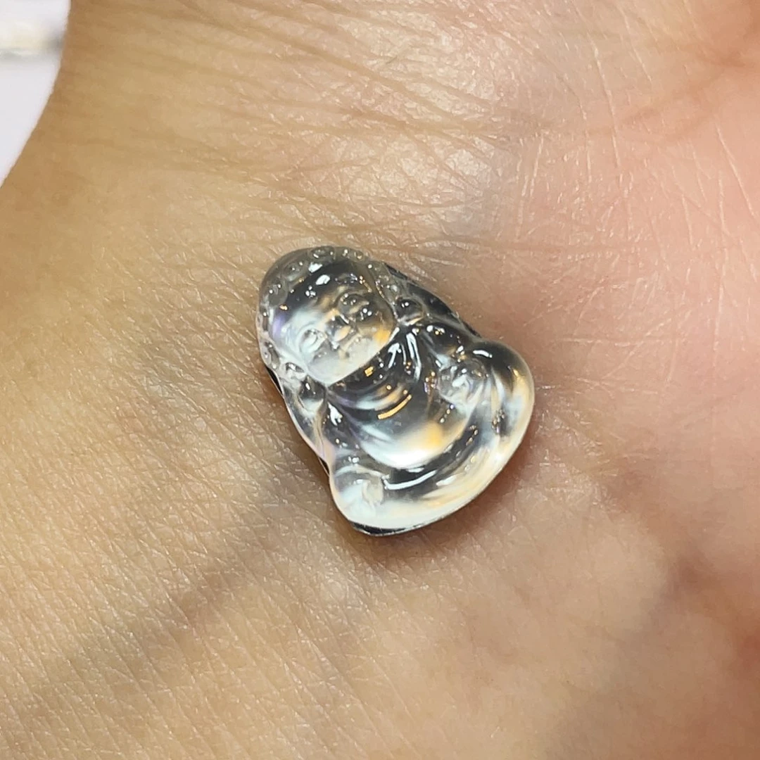 定制翡翠未镶嵌玻璃宝宝佛