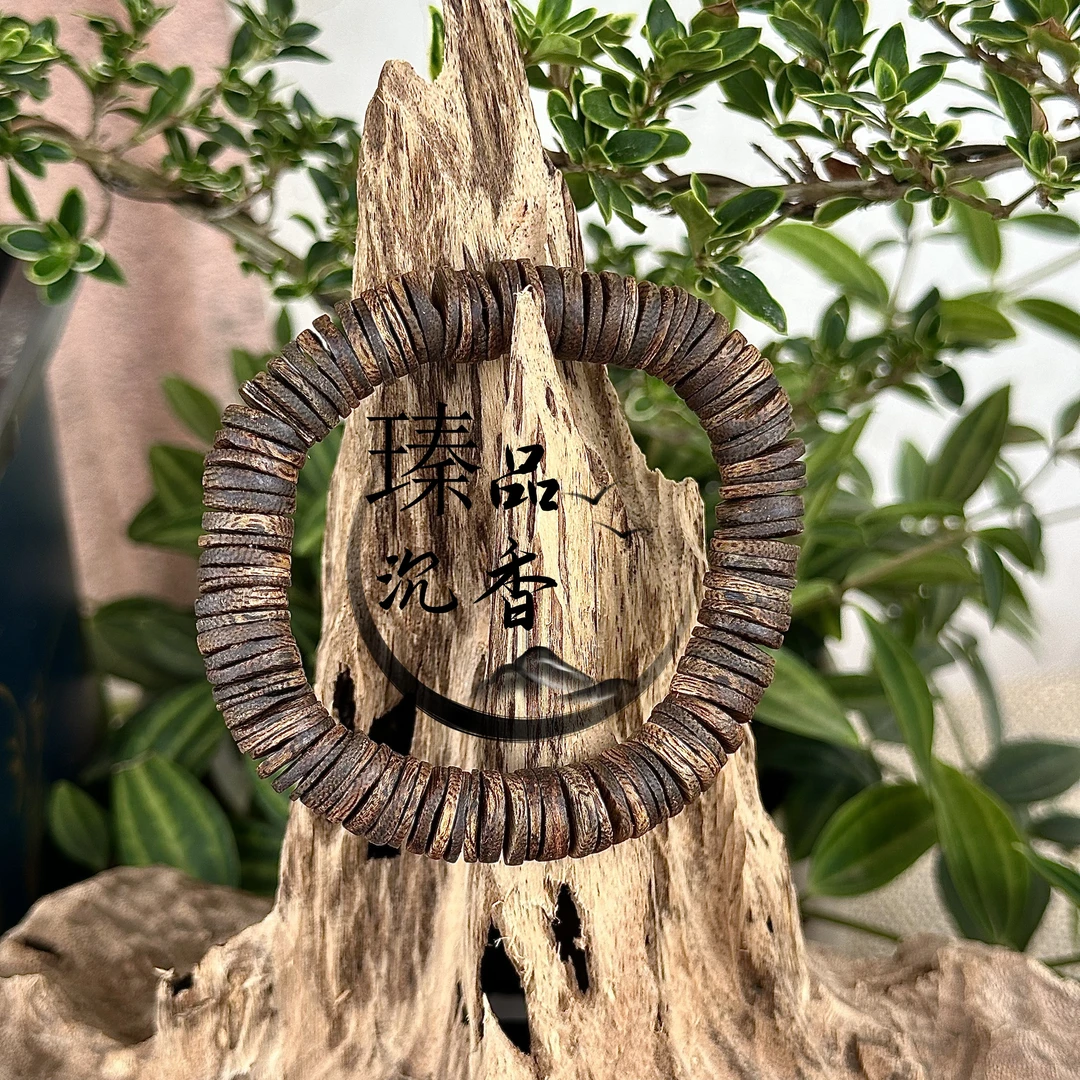 【YP-10mm】海南莺歌绿奇楠药片珠手串多样性发一