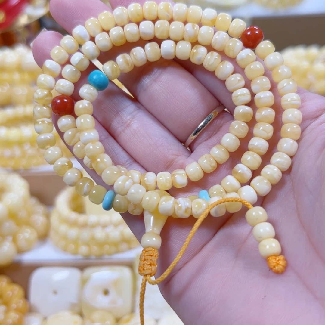 琥珀未镶嵌手链天然蜜蜡