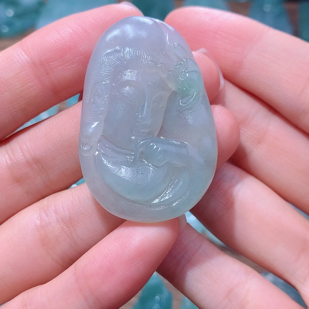 未镶嵌定制翡翠佛光天下