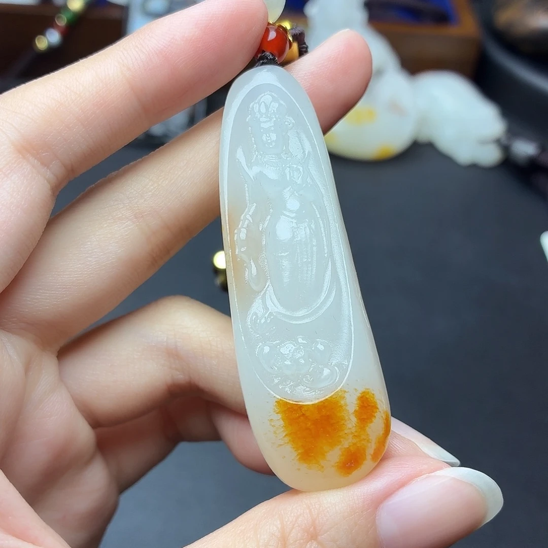 校***长颈饰未镶嵌和田玉N