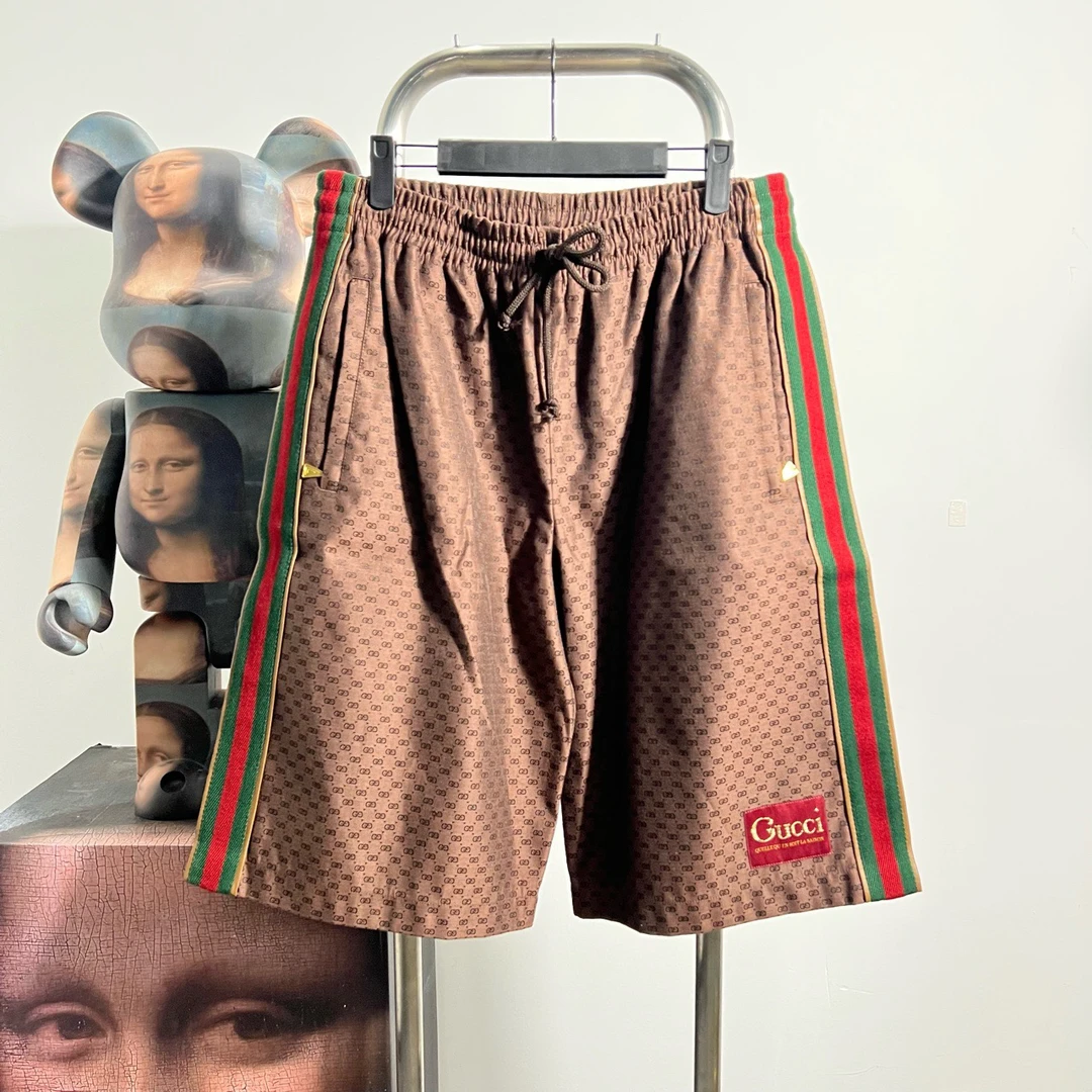 99新 GUCCI/古驰 满印徽标短裤O3028尺码：L裤长63腰围45