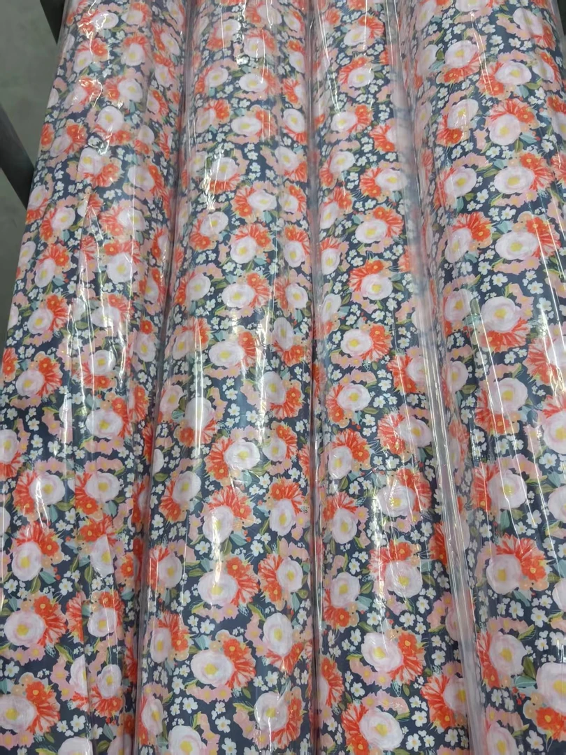 重磅棉绸.漫山遍野春夏连衣裙旗袍床单被罩面料柔软透气