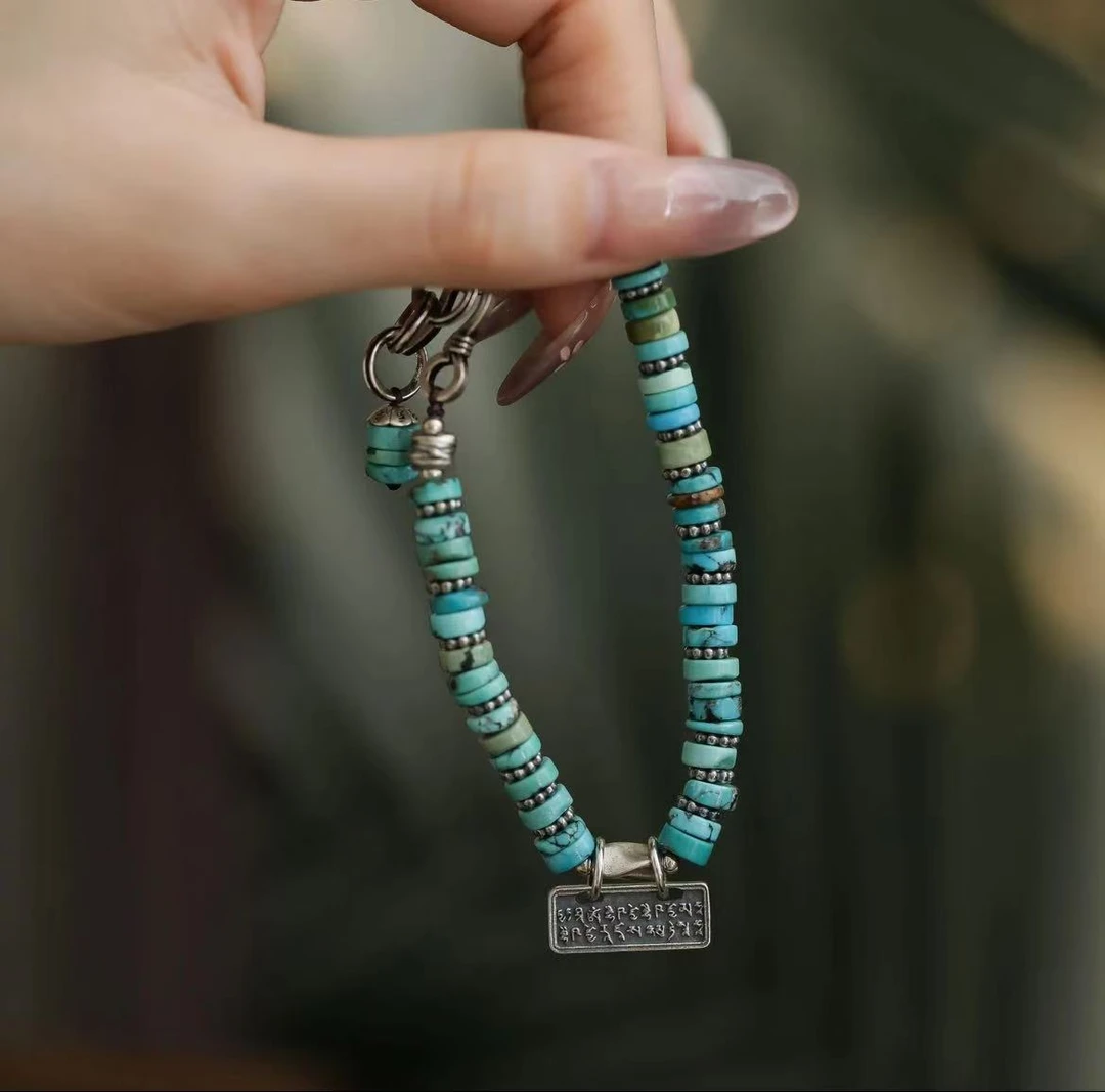 925银手链 S925通体银镶嵌手链手牌新中式复古风格