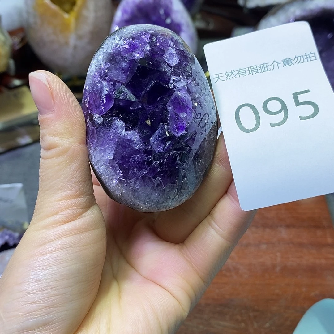 未镶嵌紫晶珠宝半成品