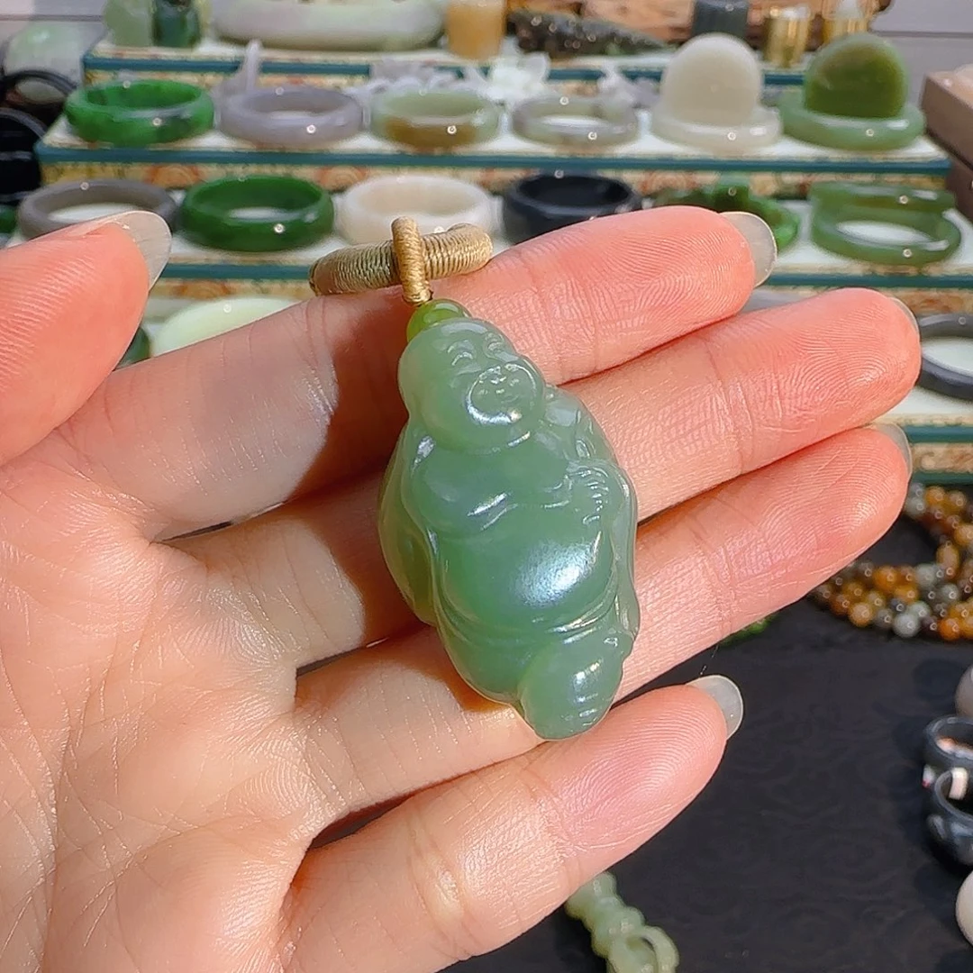 颈饰未镶嵌和田玉逍遥佛