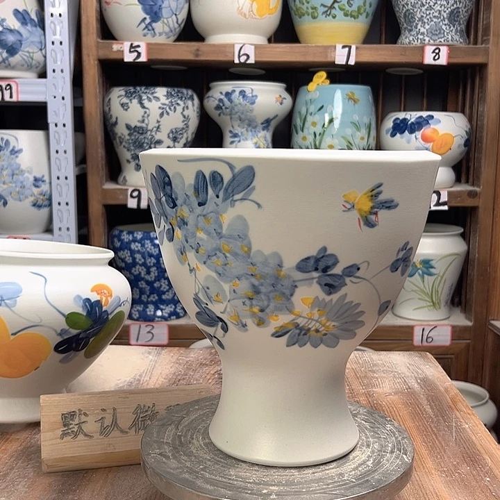 陶奖杯兰兰紫藤陶瓷