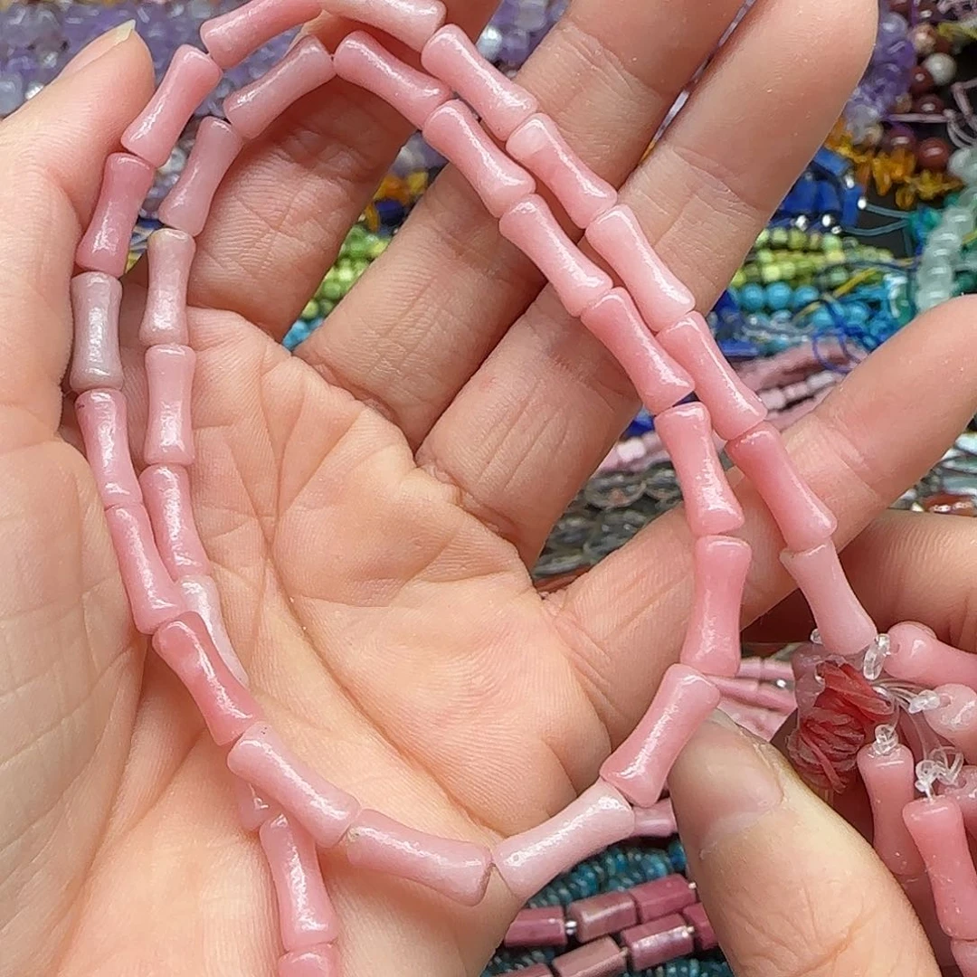 玛瑙/玉髓珠宝半成品合金粉澳宝5mm一条竹节