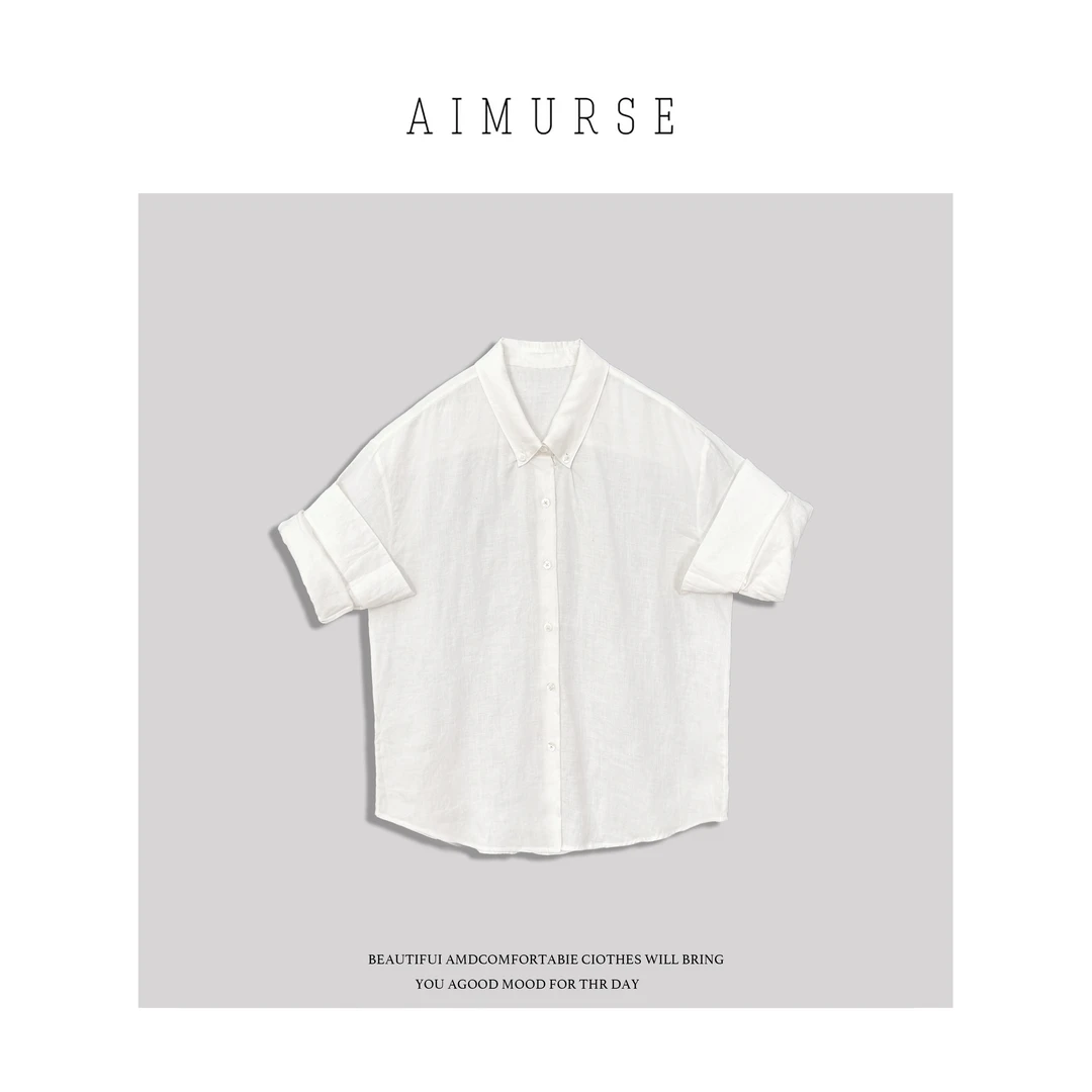 徐达琳2024新款亚麻天丝宽松衬衫百搭LD0233