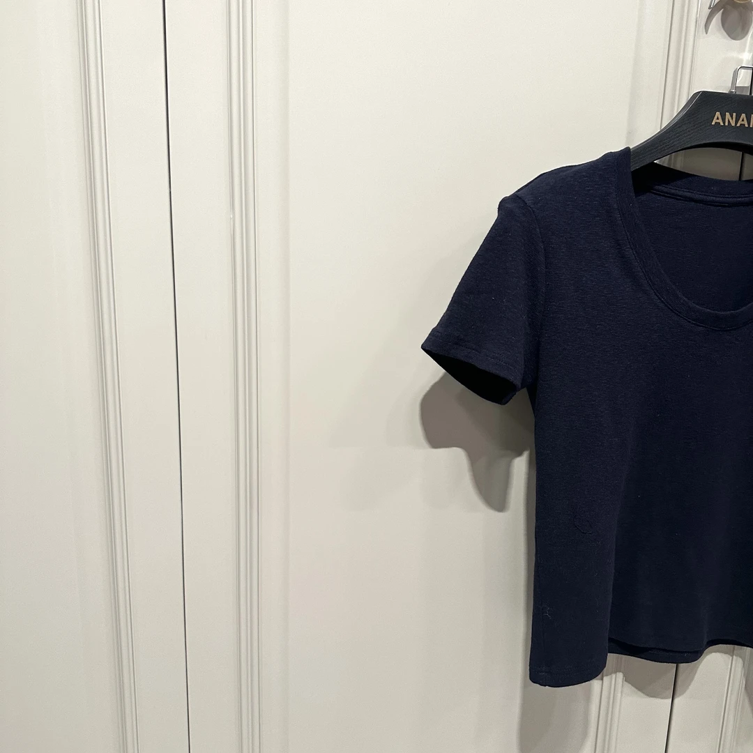 ananstudio （藏蓝色）百搭小马T恤短袖