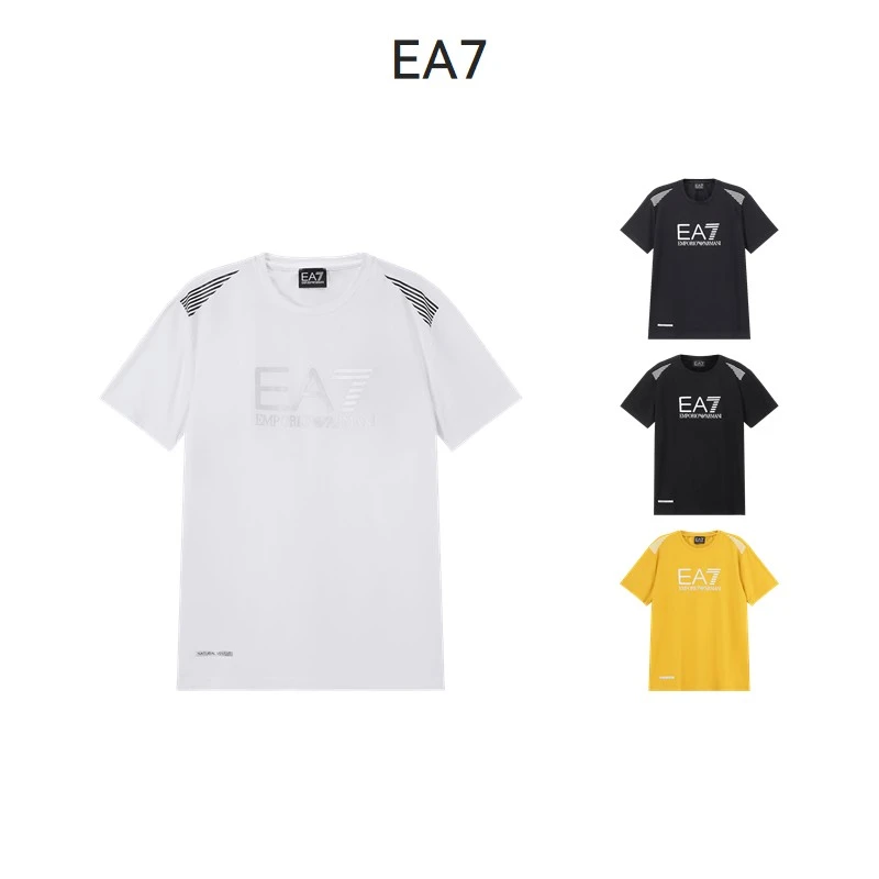 EA7阿玛尼Armani 男士可持续系列弹力短袖健身T恤 3DPT29 PJULZ