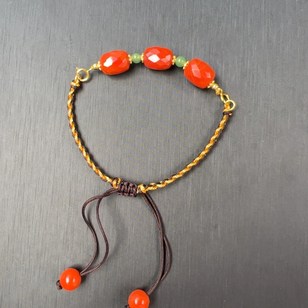 南红玛瑙未镶嵌（万能扣手绳7-8mm