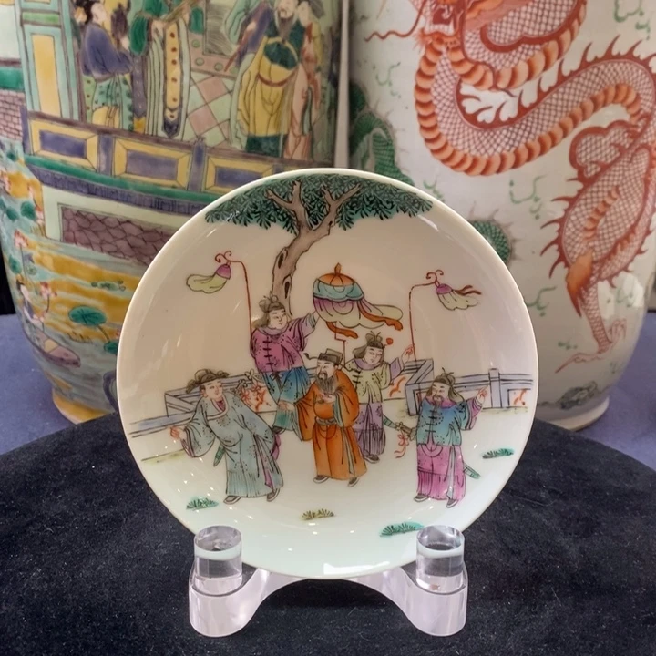 盘5551瓷器—粉彩人物赏盘