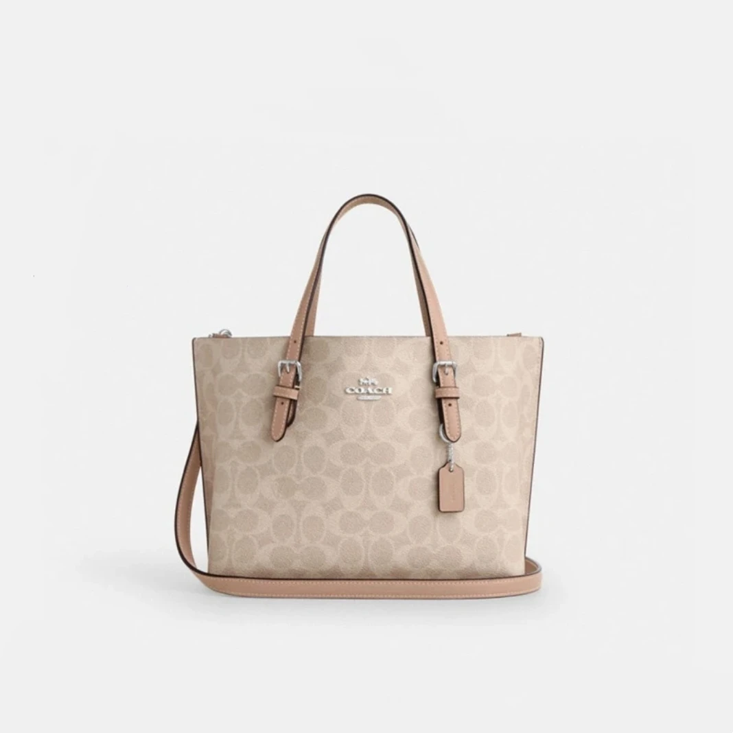 COACH/蔻驰Mollie底长25cm托特包单肩斜挎包经典百搭内里随机