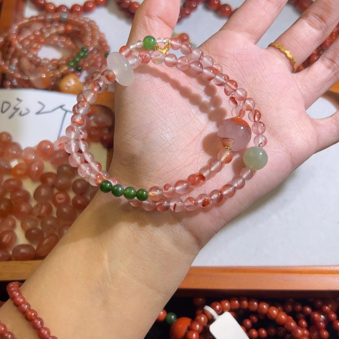 南红玛瑙手串未镶嵌5mm