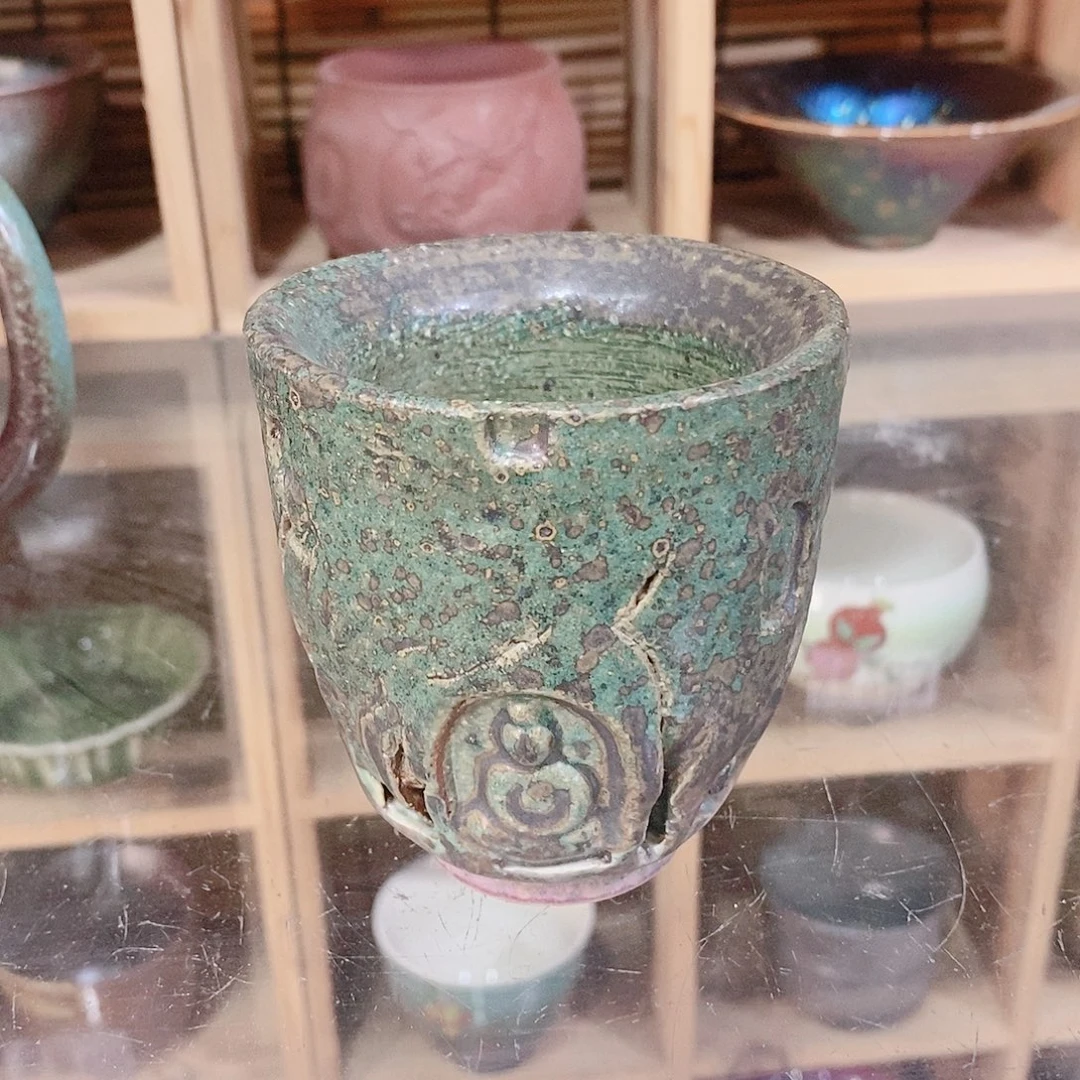 粗陶志野柴烧茶器