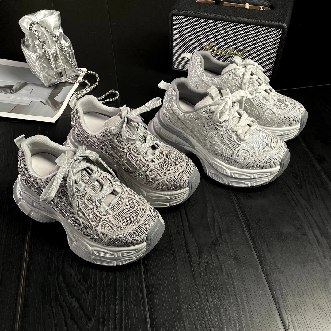 小小苏【EA015】2025早春超声波跑鞋百搭潮流厚底情侣运动鞋时尚