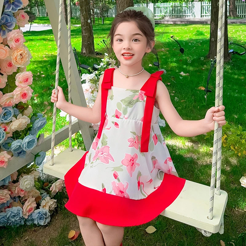 【清新一夏】新款2025女童夏季洋气无袖甜美仙女裙小女孩清凉连衣裙