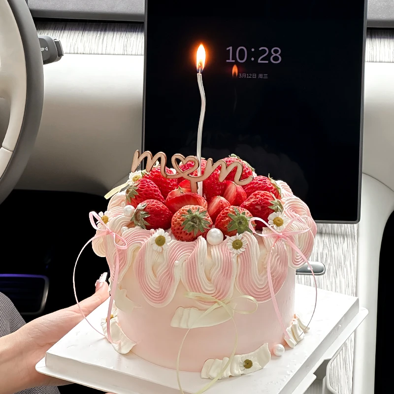 2025母亲节简约蛋糕装饰木质mom插牌妈妈节日快乐烘焙装扮插件