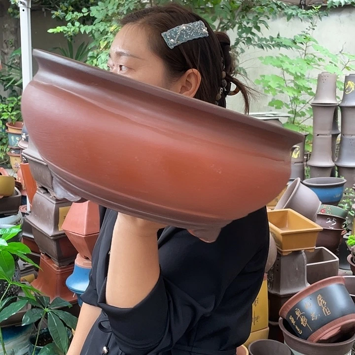 仿古鱼缸小花盆紫砂花盆紫砂