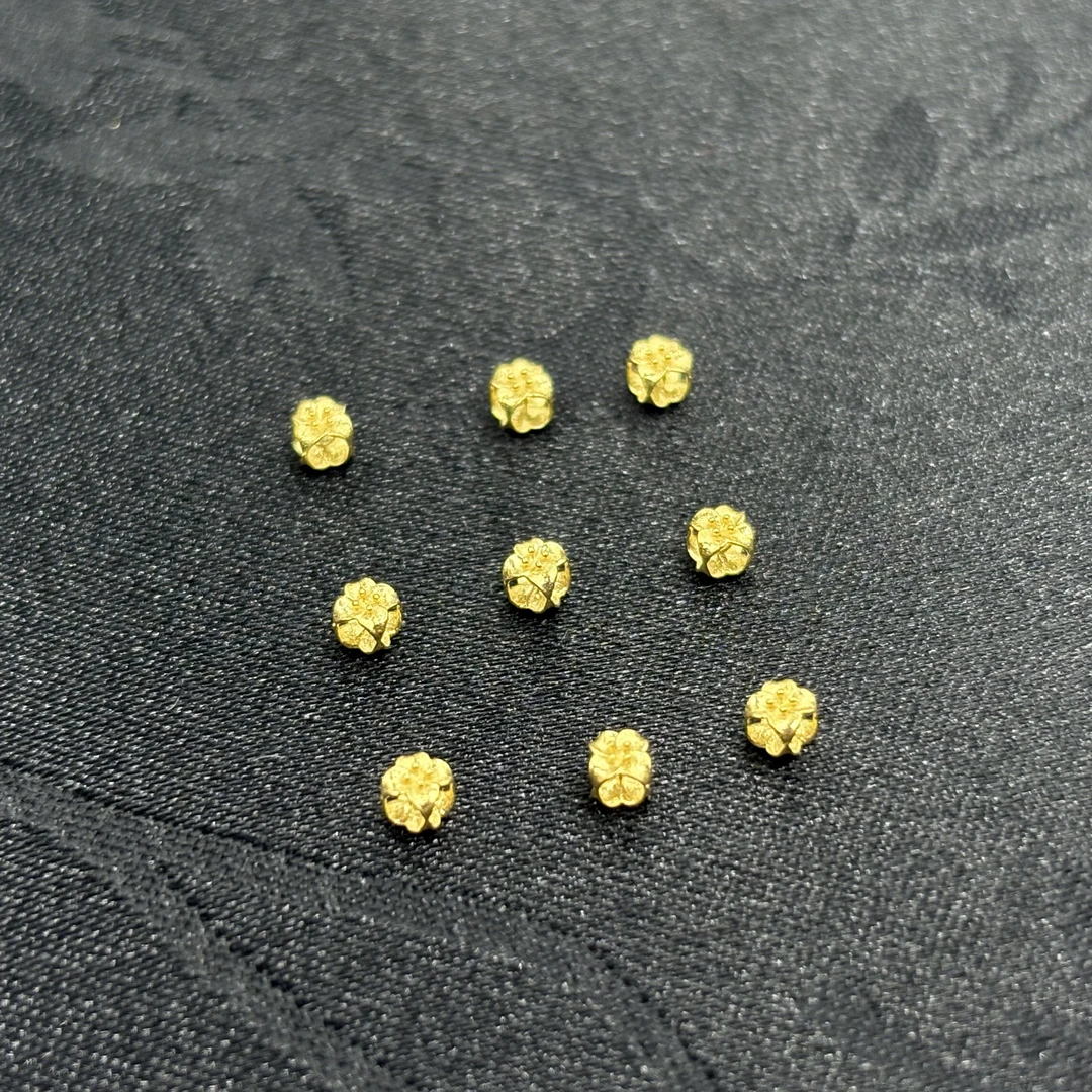 「戴琴珠宝」YZ5061-18K金2.5mm左右花花方珠配件-JS（多样性发其一）
