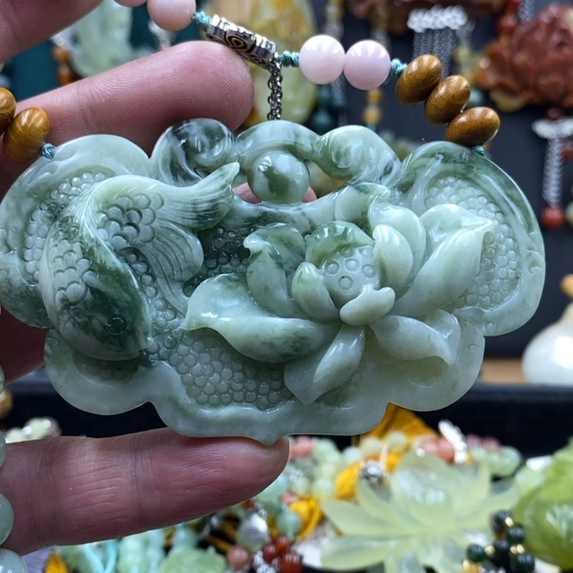 【闪购商品】未镶嵌岫玉吊坠手工雕刻