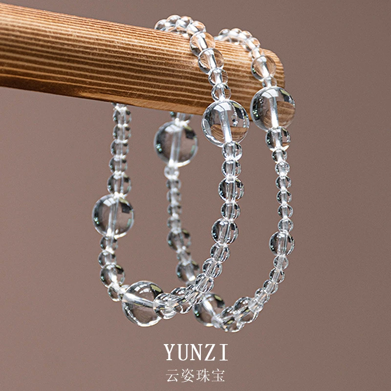 【静水】天然白水晶泡泡珠设计款手串 尺寸可选产品多样性发一