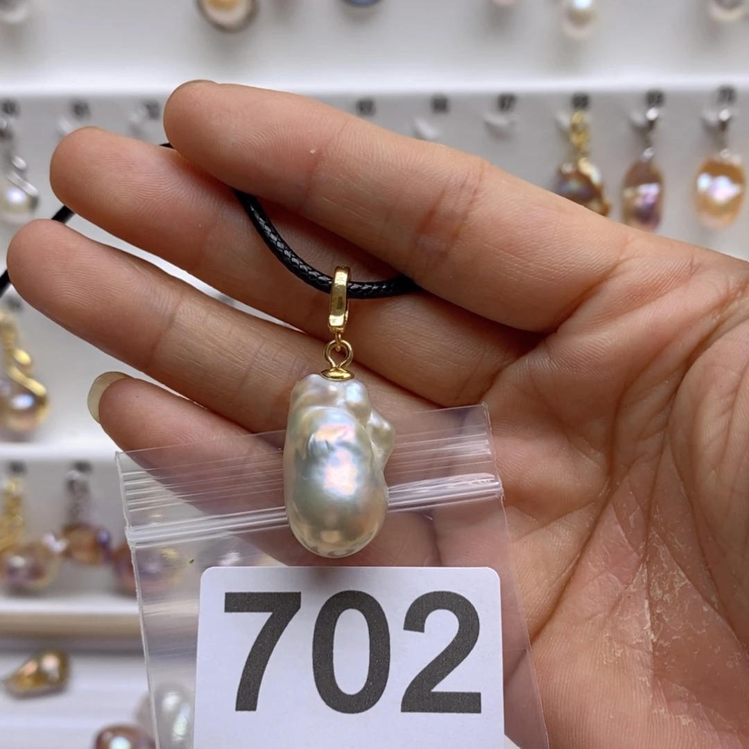 淡水珍珠颈饰银S925镶嵌702