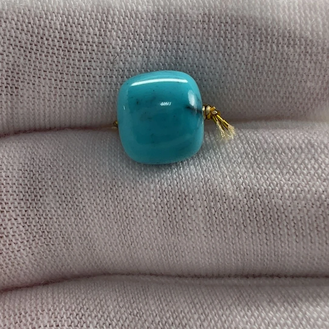 未镶嵌绿松石老型珠9x8mm