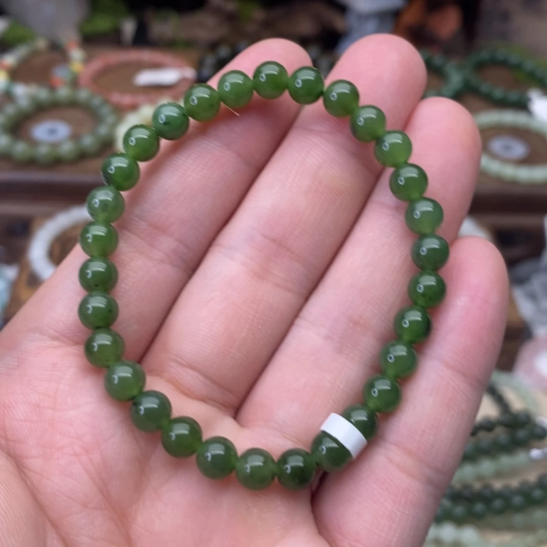 和田玉未镶嵌手链碧玉卡6