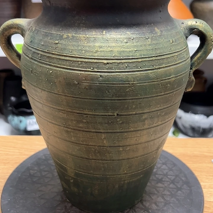 瑕疵绿金双耳带孔带孔