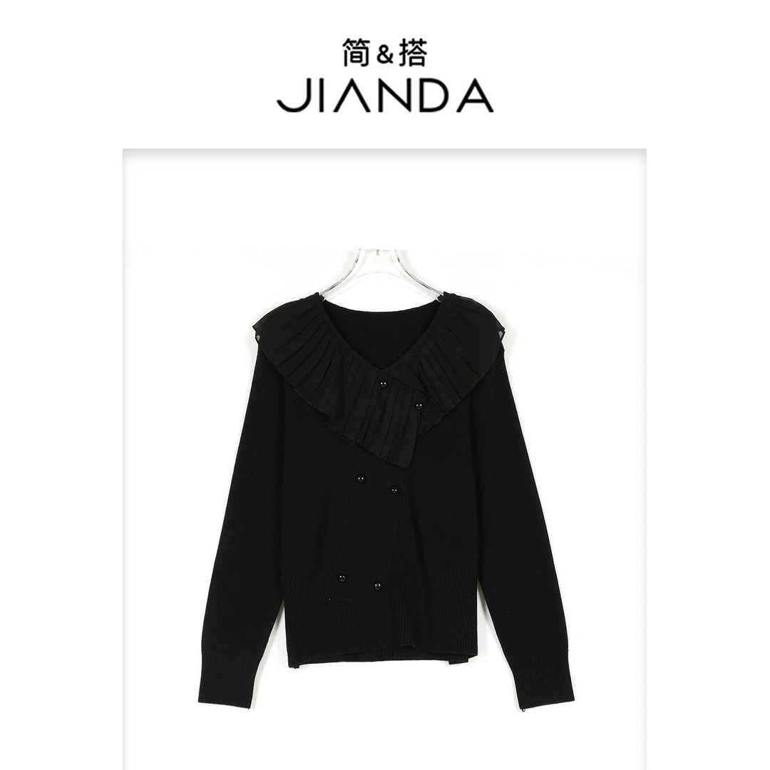 简&搭【千屿Sheila】荷叶千金 巨显瘦的软糯上衣253-SY/1016-35273