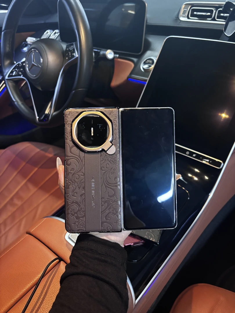 适用于华为Matex5/MateX6国风浮雕龙纹镜头支架折叠屏手机壳防摔